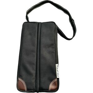 PICNIC AT ASCOT Wine for 2 Insulated Bag Black Carrier Corkscrew Glasses W/strap